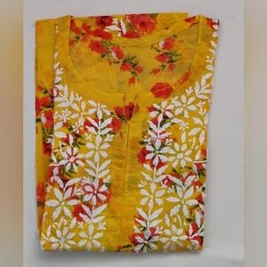 Chikankari cotton kurta